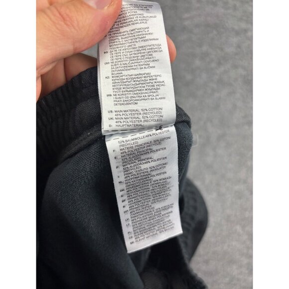 Adidas Track Pants Men's Medium Black Drawstring Pockets Embroidered Logo Jogger - Picture 10 of 10